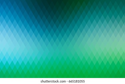 Light Blue, Green vector modern geometrical background. Abstract template. Geometric pattern in square style with gradient.