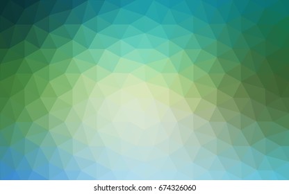 Light Blue, Green vector modern geometrical abstract background. Texture, new background. Geometric background in Origami style with gradient. 