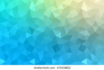 Light Blue, Green vector modern geometrical abstract background. Texture, new background. Geometric background in Origami style with gradient. 