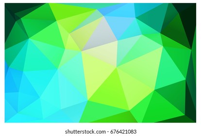 Light Blue, Green vector modern geometrical abstract background. Texture, new background. Geometric background in Origami style with gradient. 