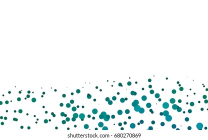 Light Blue, Green vector modern geometrical circle abstract background. Dotted texture template. Geometric pattern in halftone style with gradient. 