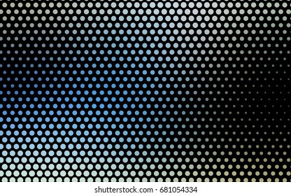 Light Blue, Green vector modern geometrical circle abstract background. Dotted texture template. Geometric pattern in halftone style with gradient. 