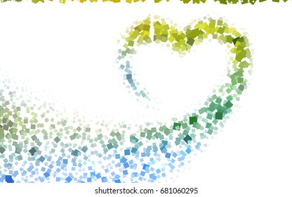 Light Blue, Green vector modern geometrical background. Abstract template. Geometric pattern in square style with gradient.