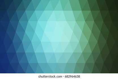 Light Blue, Green vector modern geometrical abstract background. Texture, new background. Geometric background in Origami style with gradient. 