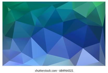 Light Blue, Green vector modern geometrical abstract background. Texture, new background. Geometric background in Origami style with gradient. 