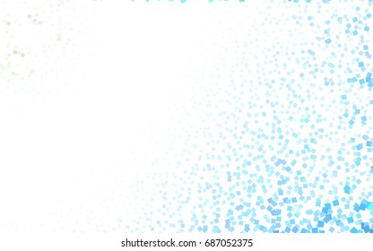 Light Blue, Green vector modern geometrical background. Abstract template. Geometric pattern in square style with gradient.