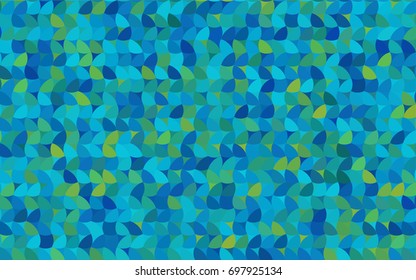 Light Blue, Green vector modern geometrical circle abstract background. Dotted texture template. Geometric pattern in halftone style with gradient. 