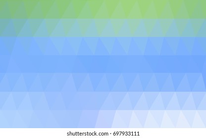 Light Blue, Green vector modern geometrical abstract background. Texture, new background. Geometric background in Origami style with gradient. 