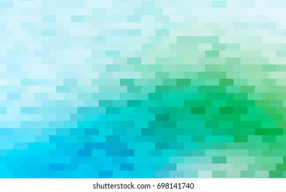 Light Blue, Green vector modern geometrical background. Abstract template. Geometric pattern in square style with gradient.