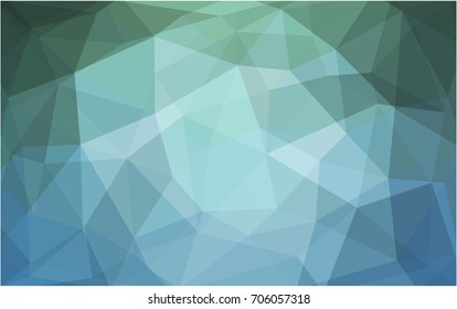 Light Blue, Green vector modern geometrical abstract background. Texture, new background. Geometric background in Origami style with gradient. 