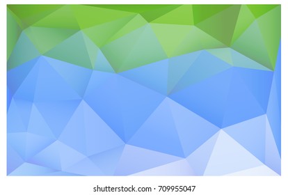 Light Blue, Green vector modern geometrical abstract background. Texture, new background. Geometric background in Origami style with gradient. 