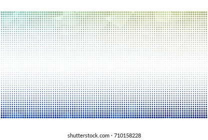 Light Blue, Green vector modern geometrical circle abstract background. Dotted texture template. Geometric pattern in halftone style with gradient. 