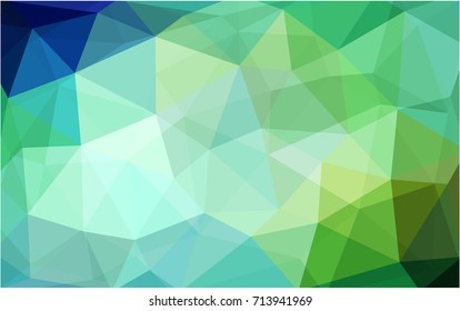 Light Blue, Green vector modern geometrical abstract background. Texture, new background. Geometric background in Origami style with gradient. 
