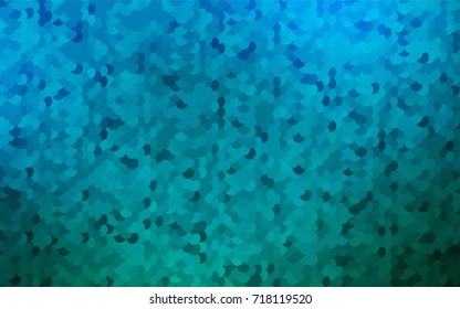 Light Blue, Green vector modern geometrical circle abstract background. Dotted texture template. Geometric pattern in halftone style with gradient. 