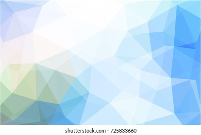 Light Blue, Green vector modern geometrical abstract background. Texture, new background. Geometric background in Origami style with gradient. 