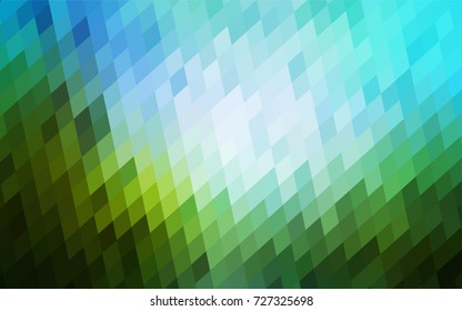 Light Blue, Green vector modern geometrical background. Abstract template. Geometric pattern in square style with gradient.