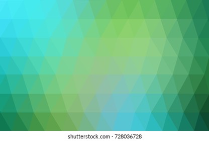 Light Blue, Green vector modern geometrical abstract background. Texture, new background. Geometric background in Origami style with gradient. 