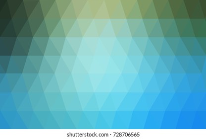 Light Blue, Green vector modern geometrical abstract background. Texture, new background. Geometric background in Origami style with gradient. 