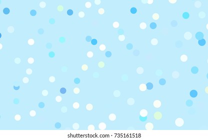 Light Blue, Green vector modern geometrical circle abstract background. Dotted texture template. Geometric pattern in halftone style with gradient. 