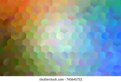 Light Blue, Green vector modern geometrical circle abstract background. Dotted texture template. Geometric pattern in halftone style with gradient. 