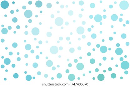 Light Blue, Green vector modern geometrical circle abstract background. Dotted texture template. Geometric pattern in halftone style with gradient. 