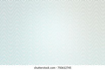 Light Blue, Green vector modern geometrical circle abstract background. Dotted texture template. Geometric pattern in halftone style with gradient. 