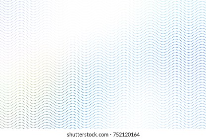 Light Blue, Green vector modern geometrical circle abstract background. Dotted texture template. Geometric pattern in halftone style with gradient. 
