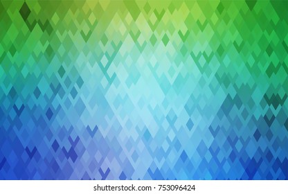 Light Blue, Green vector modern geometrical background. Abstract template. Geometric pattern in square style with gradient.