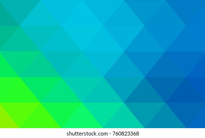 Light Blue, Green vector modern geometrical abstract background. Texture, new background. Geometric background in Origami style with gradient. 