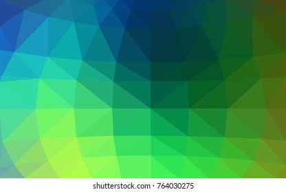Light Blue, Green vector modern geometrical abstract background. Texture, new background. Geometric background in Origami style with gradient. 