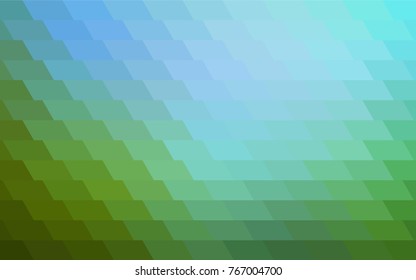 Light Blue, Green vector modern geometrical background. Abstract template. Geometric pattern in square style with gradient.