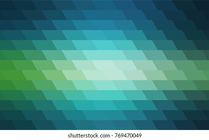 Light Blue, Green vector modern geometrical background. Abstract template. Geometric pattern in square style with gradient.