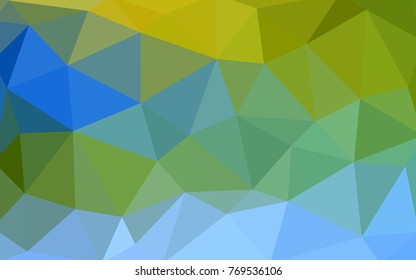 Light Blue, Green vector modern geometrical abstract background. Texture, new background. Geometric background in Origami style with gradient. 