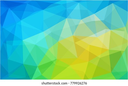 Light Blue, Green vector modern geometrical abstract background. Texture, new background. Geometric background in Origami style with gradient. 