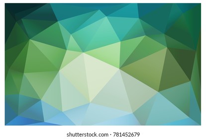 Light Blue, Green vector modern geometrical abstract background. Texture, new background. Geometric background in Origami style with gradient. 