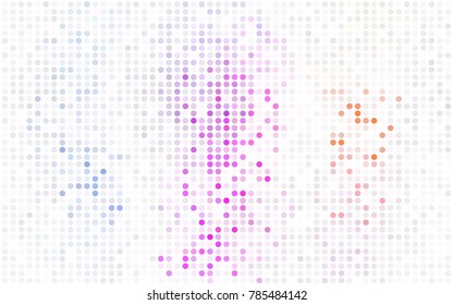 Light Blue, Green vector modern geometrical circle abstract background. Dotted texture template. Geometric pattern in halftone style with gradient. 