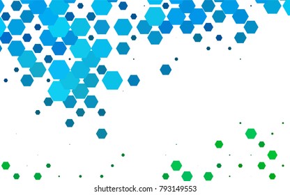 Light Blue, Green vector modern geometrical abstract background. Texture, brand-new background. Geometric background in Origami style with gradient. 