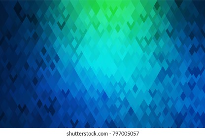Light Blue, Green vector modern geometrical background. Abstract template. Geometric pattern in square style with gradient.
