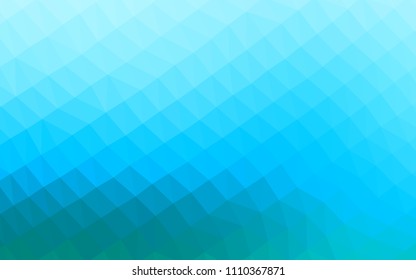 Light Blue, Green vector  mosaic cover. A completely new color illustration in a vague style. Triangular pattern for your business design.