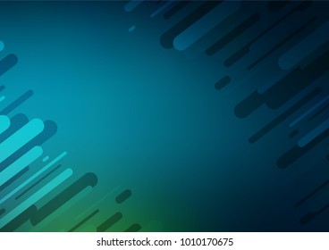 Light Blue, Green vector natural abstract background. Colorful abstract illustration with lines in Asian style. Brand-new design for your business.