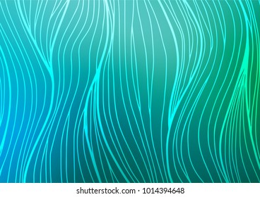Light Blue, Green vector natural elegant background. A vague abstract illustration with doodles in Indian style. Hand painted design for web, leaflet, textile.