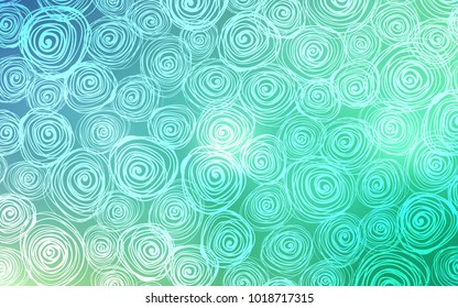 Light Blue, Green vector natural abstract design. An elegant bright illustration with roses in Natural style. A completely new design for your business.