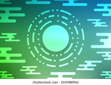 Light Blue, Green vector natural elegant template. Colorful illustration in abstract style with doodles and Zen tangles. The pattern can be used for wallpapers and coloring books.