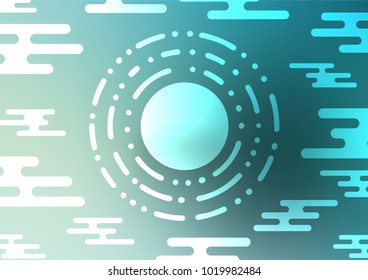 Light Blue, Green vector natural abstract template. Shining colored illustration with doodles in Zen tangle style. The completely new template can be used for your brand book.