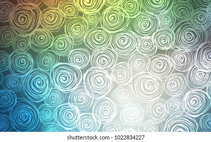 Light Blue, Green vector natural elegant artwork. Modern geometrical abstract illustration with roses. Hand painted design for web, leaflet, textile.