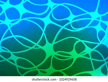 Light Blue, Green vector natural abstract background. Colorful illustration in abstract style with doodles and Zen tangles. The pattern can be used for heads of websites and designs.