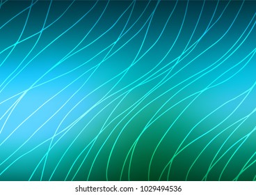 Light Blue, Green vector natural elegant background. Ethnic elegant natural pattern with gradient. The pattern can be used for coloring books and pages for kids.