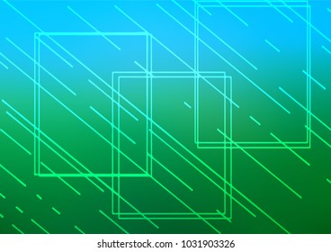 Light Blue, Green vector natural abstract background. A vague abstract illustration with doodles in Indian style. The textured pattern can be used for website.