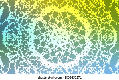 Light Blue, Green vector natural abstract pattern. Shining colored illustration with childish doodles in Arabic style. Brand-new design for your business.