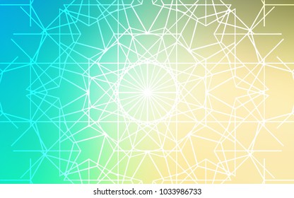 Light Blue, Green vector natural elegant artwork. Doodle illustration made by child in Origami style with gradient. The doodle design can be used for your web site.